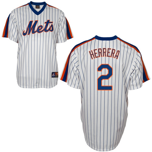 Dilson Herrera #2 MLB Jersey-New York Mets Men's Authentic Home Cooperstown White Baseball Jersey